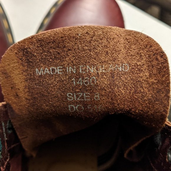 Vintage Dr Martens boots size US 9 burgundy - Picture 7 of 9